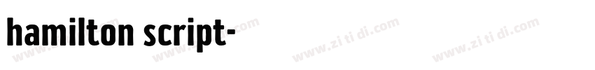 hamilton script字体转换